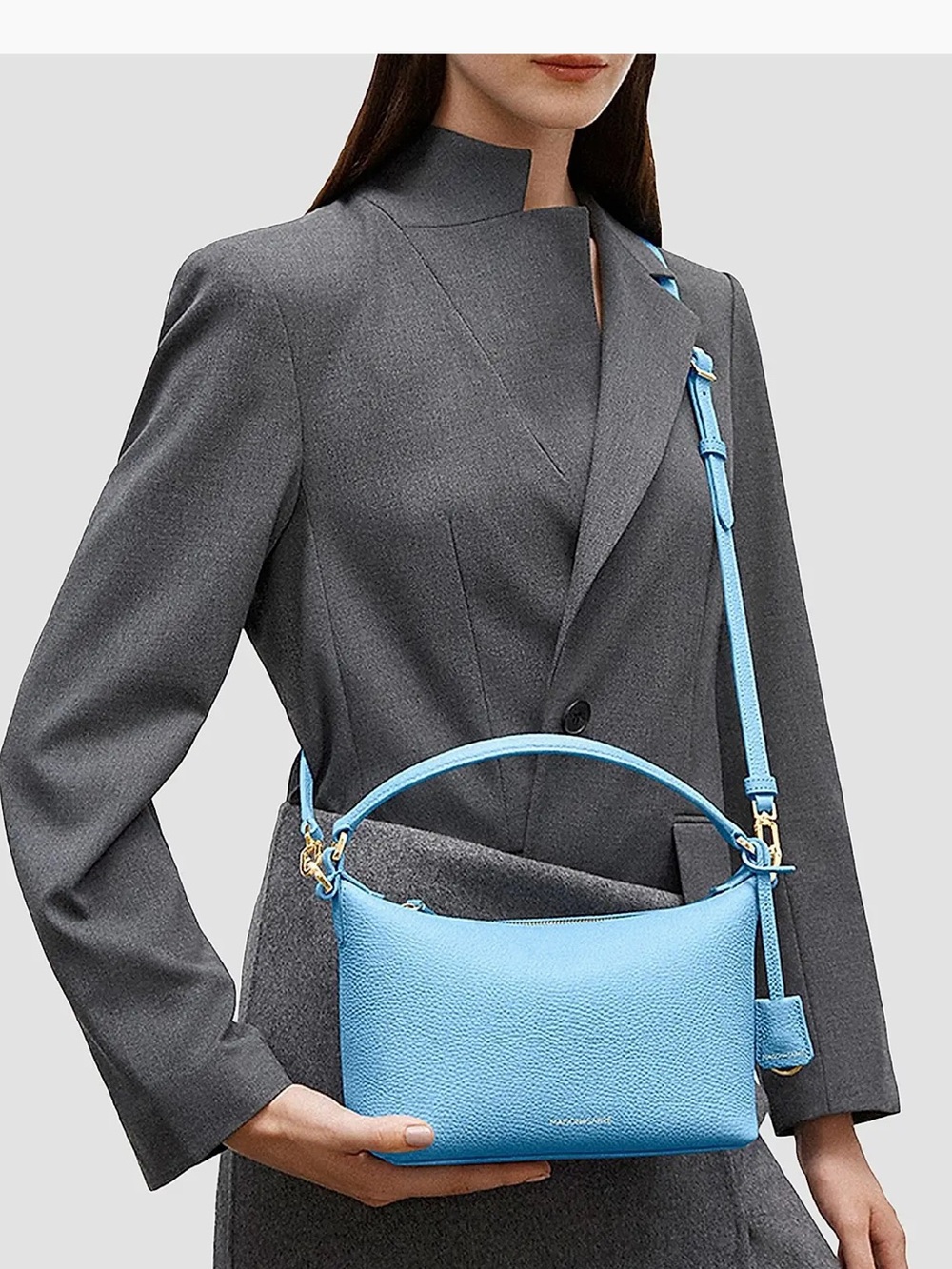 NEW Maison de Sabre Small Leather Soft Hobo Bag